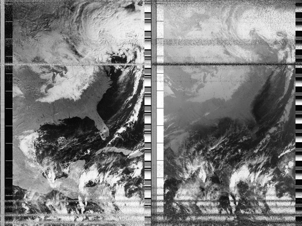 NOAA-18 weather satellite image received over Florida.