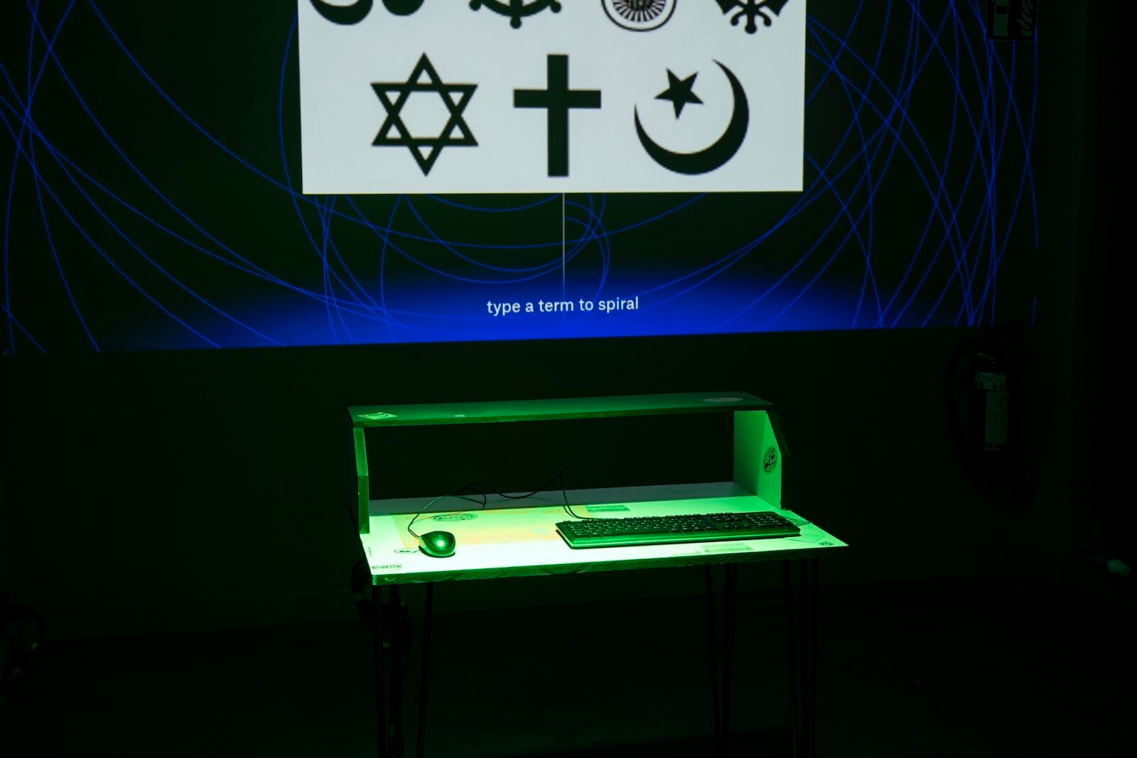 Installation view of Spiral Getty.