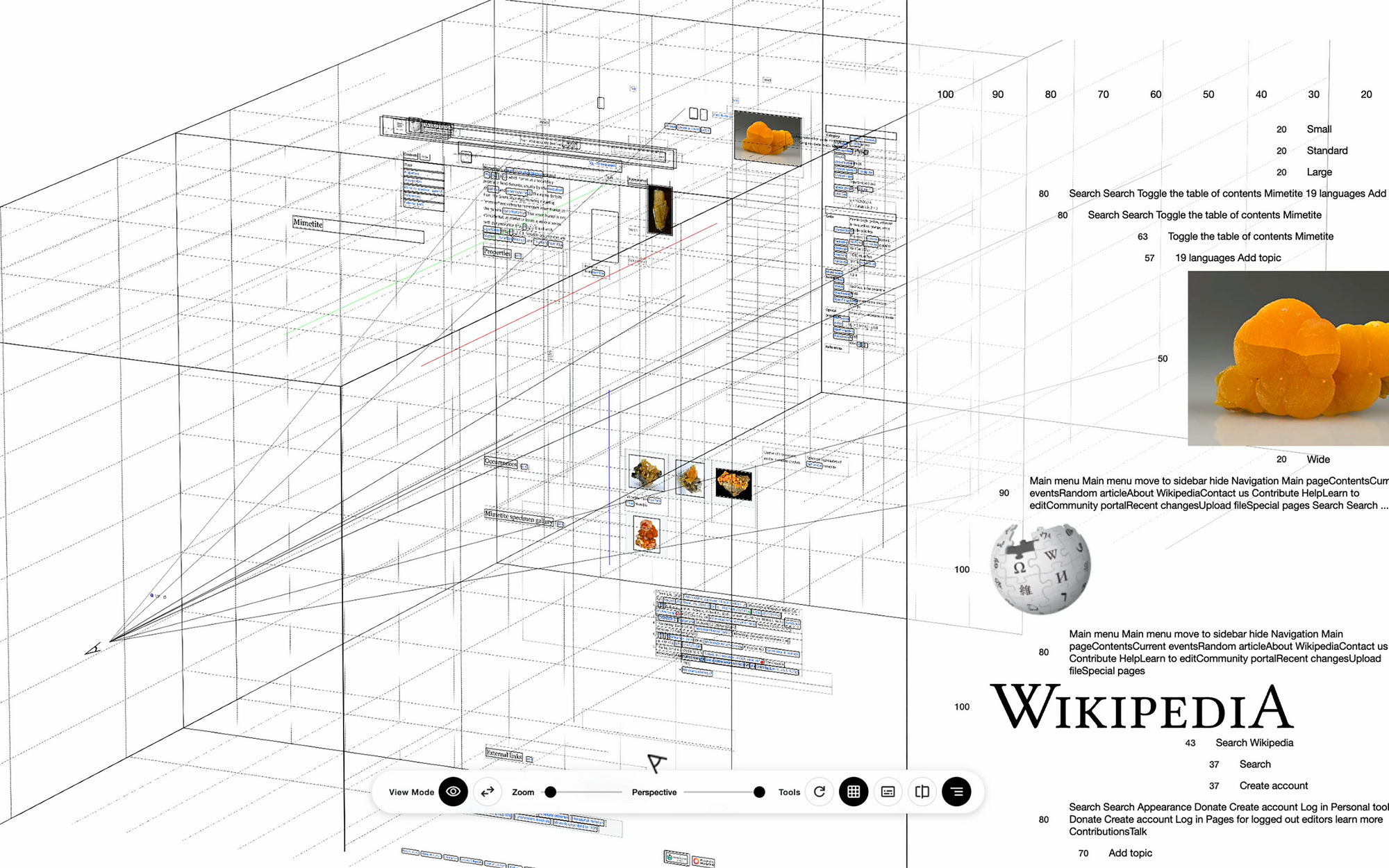 Vanish Pointer applied to a Wikipedia page.