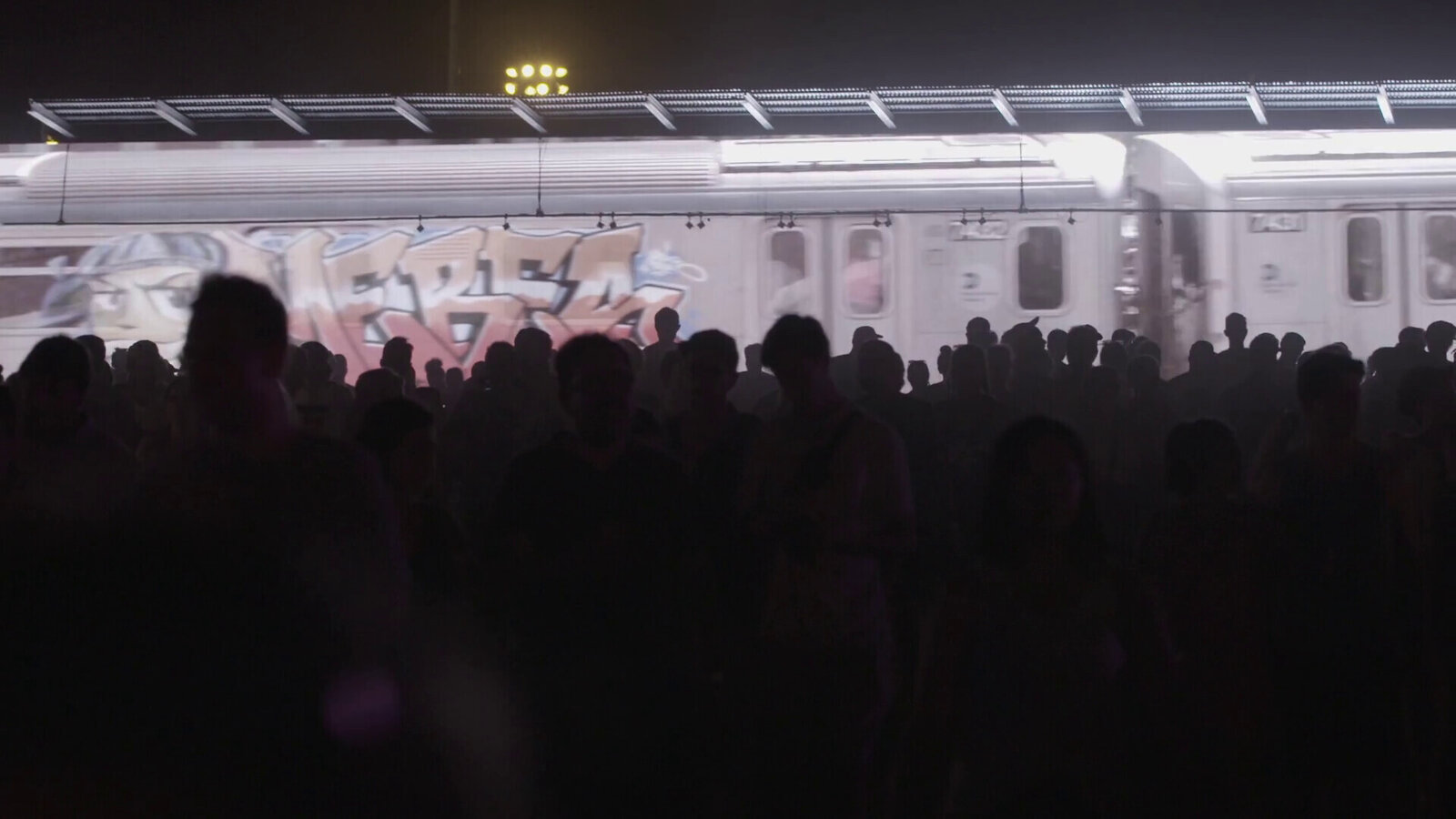 The audience interacting with the installation.