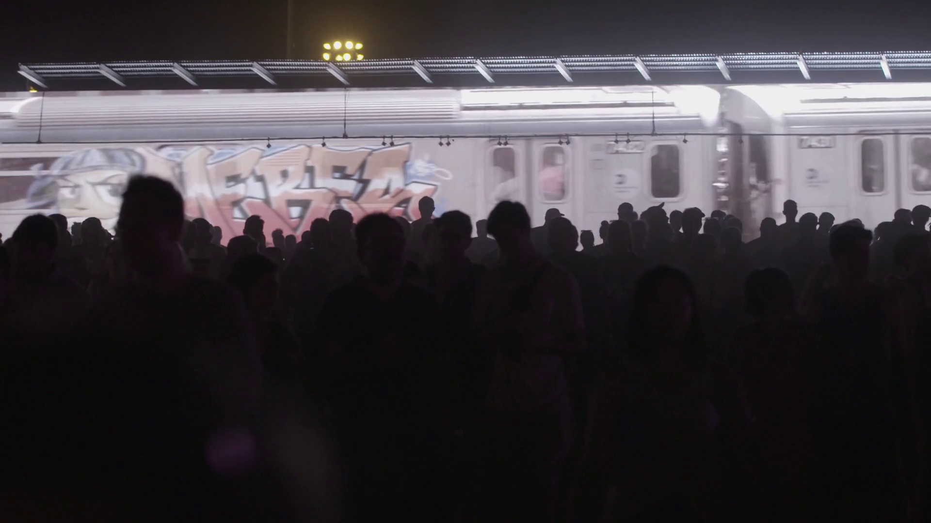 The audience interacting with the installation.